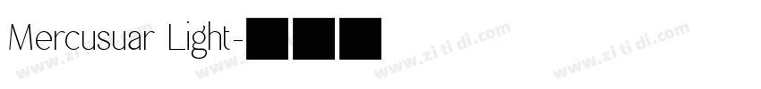 Mercusuar Light字体转换